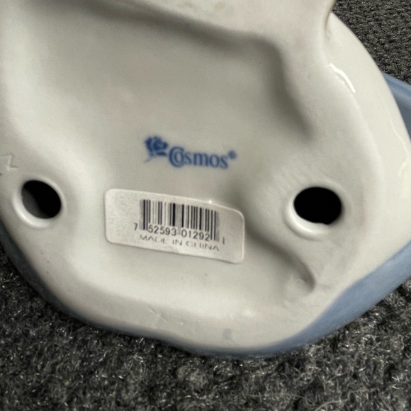 Cosmos Nativity Jesus Virgin Mary Blue White Ceramic - Picture 5 of 5